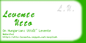 levente utto business card